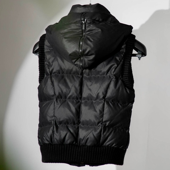 BCBG Max Azria Black Duck Down Feather Vest - Size S - Picture 3 of 5